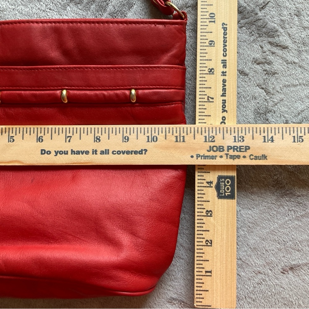 Red Leather Shoulder or Crossbody Bag | Unbranded - Picture 13 of 15
